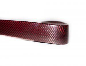 Alfa Romeo Stelvio Front V Shield Grill Frame - Carbon Fiber - Red Carbon - Feroce Carbon